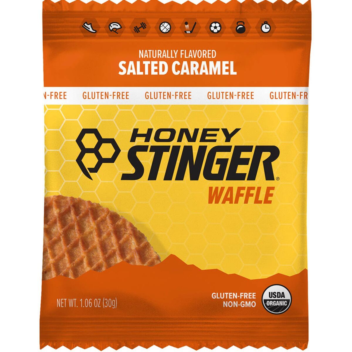 Image of Honey Stinger Gluten Free Waffles - 12-Pack Gf Salted Caramel, One Size