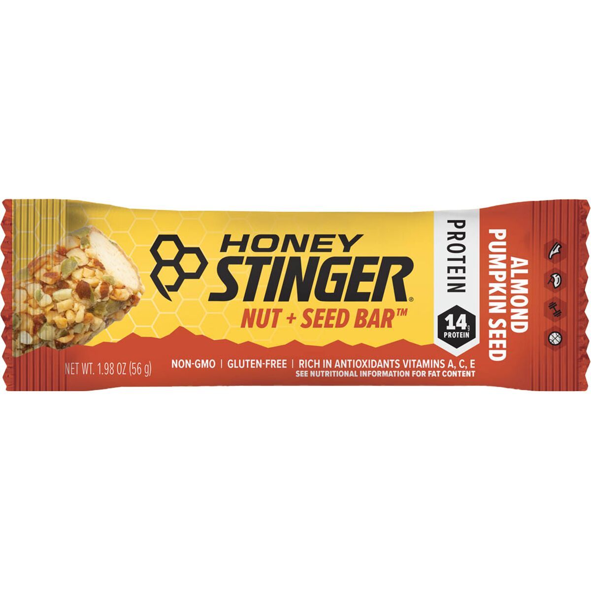 Image of Honey Stinger Nut + Seed Bar - 12-Pack Almond/Pumpkin Seed, One Size