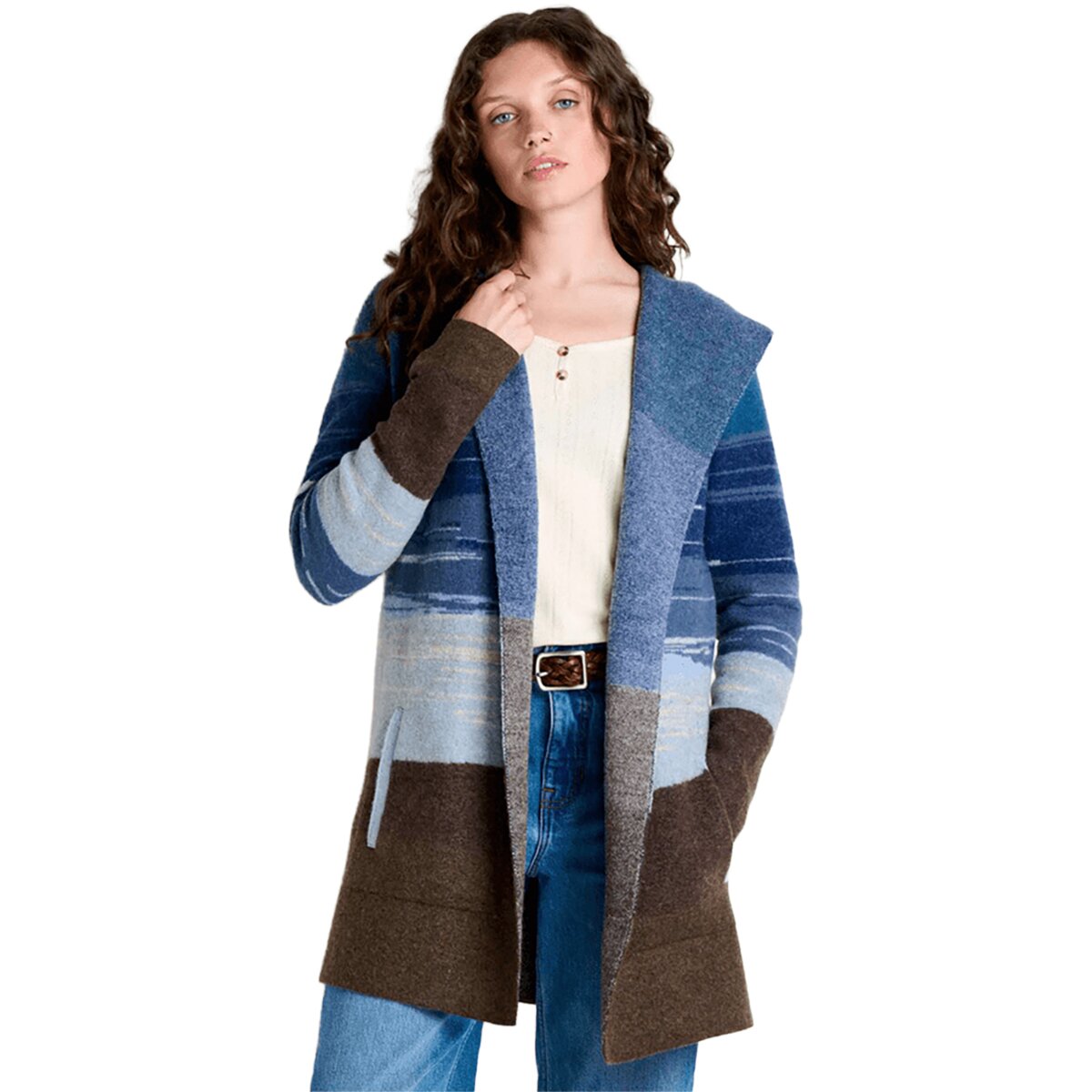 Image of Toad&Co Merino Heartfelt Hoodie - Women's Twilight Pattern, XS
