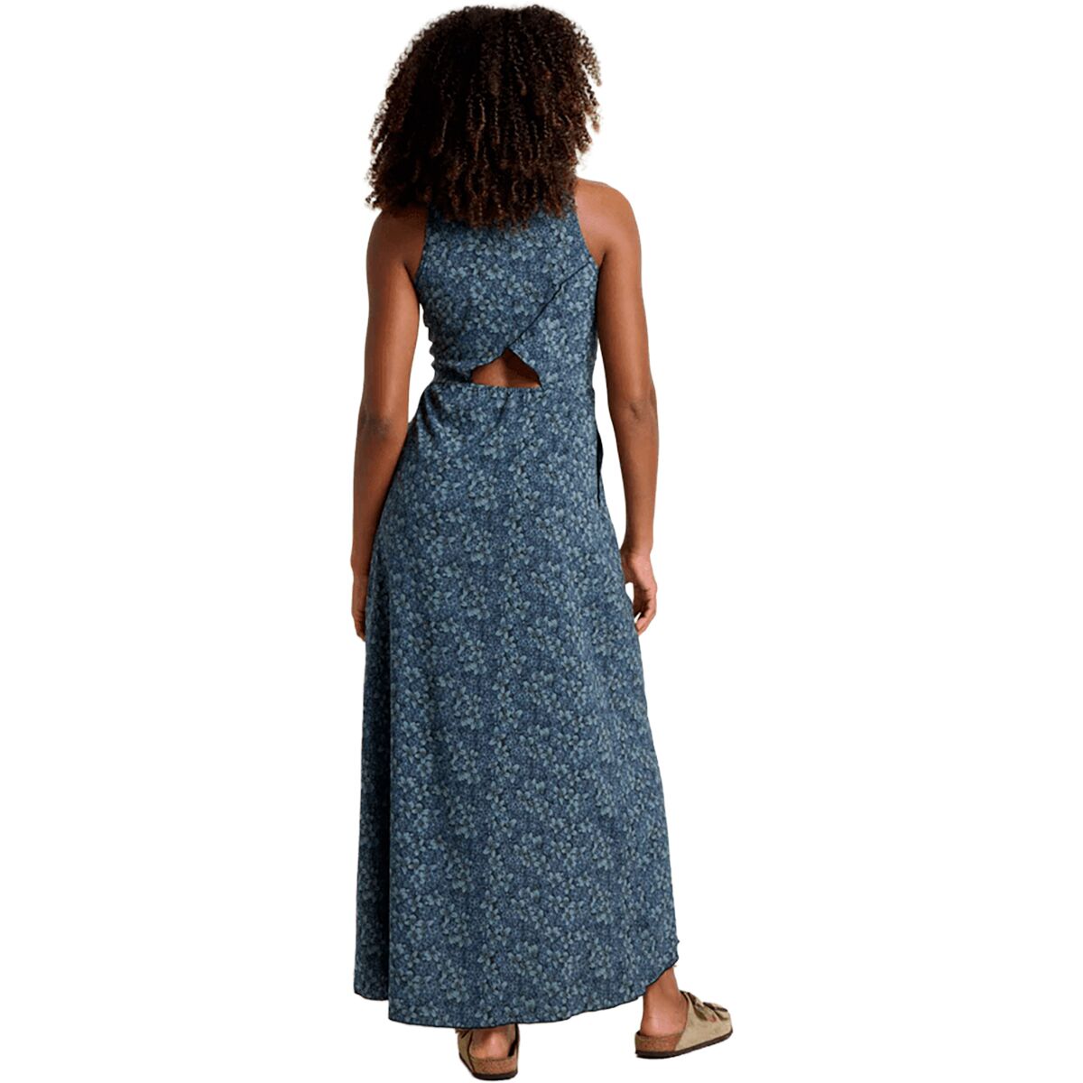chinese dress ladies Lime Hollow-Out High Waist Slit Maxi Dress main image 1