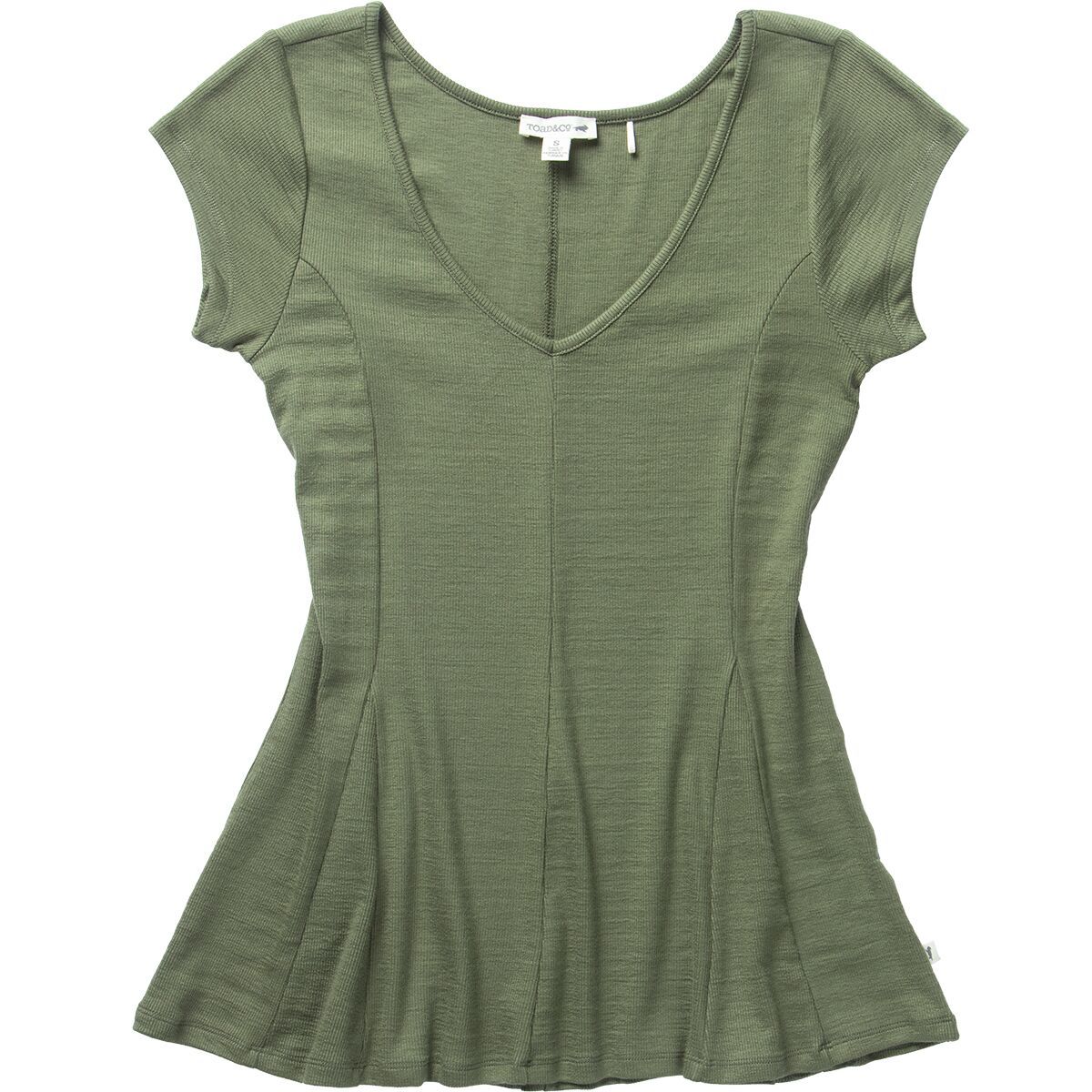 Toad&Co Daisy Rib Short-Sleeve T-Shirt - Women's Thyme, XL