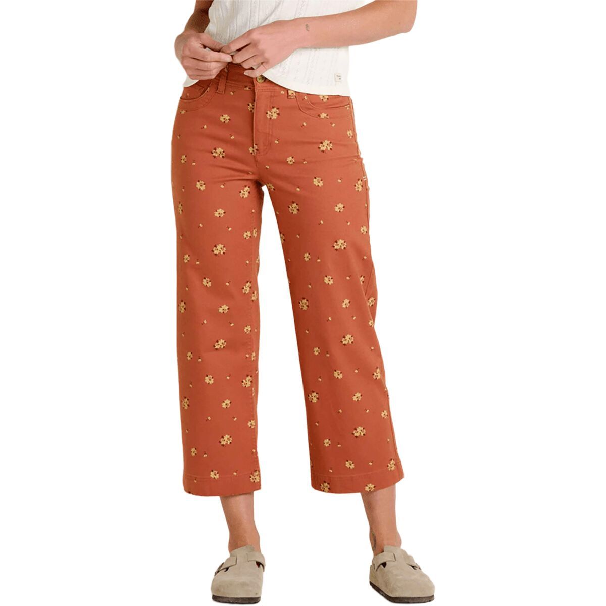 Image of Toad&Co Earthworks Wide Leg Pant - Women's Copper Print, 12