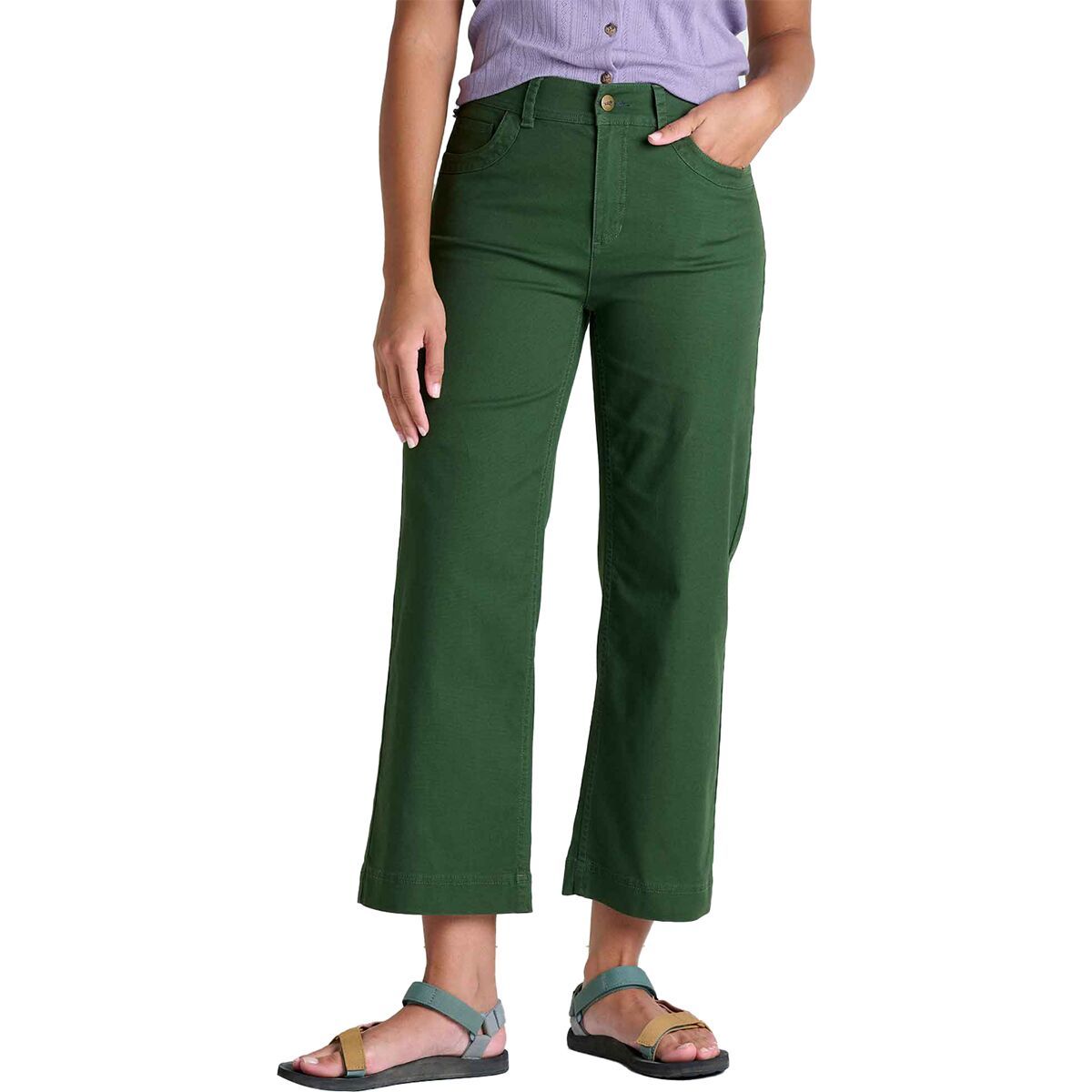 Image of Toad&Co Earthworks Wide Leg Pant - Women's Epidote, 8