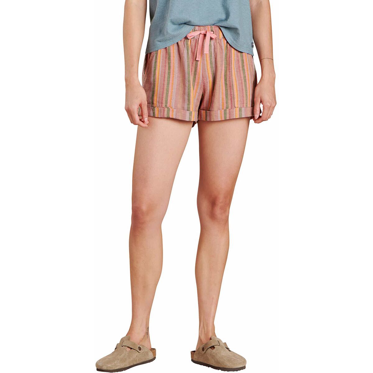 Toad&Co Taj Hemp Short - Women's Rockrose Stripe, XL