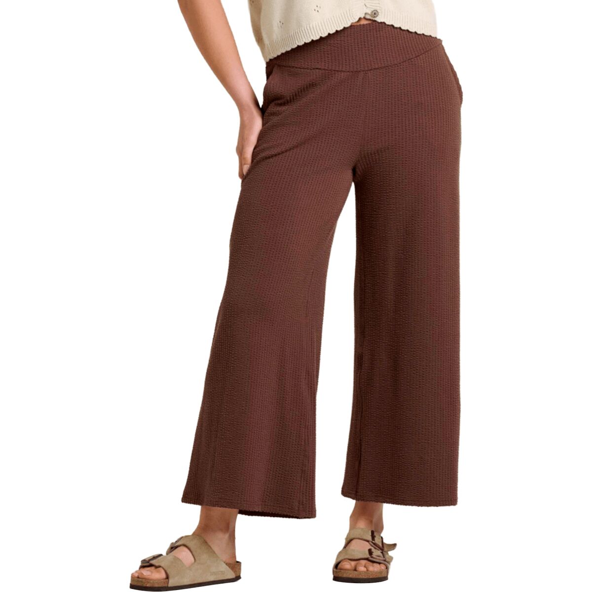 Image of Toad&Co Chaka Wide Leg Pant - Women's Chestnut Texture, XL