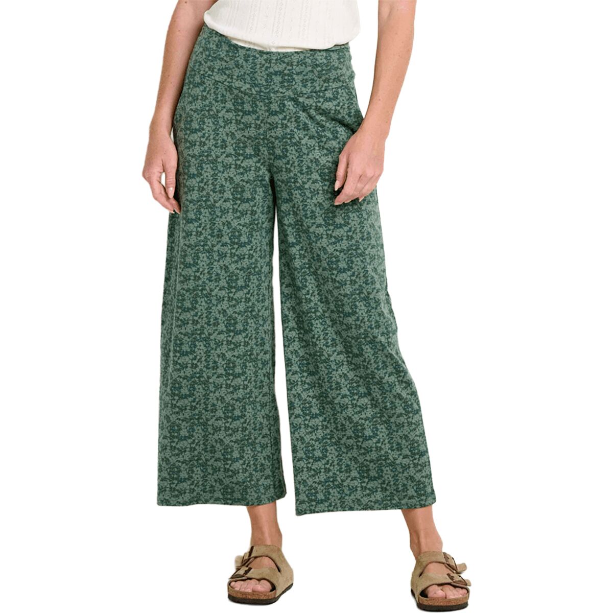 Image of Toad&Co Chaka Wide Leg Pant - Women's Cilantro Print, S