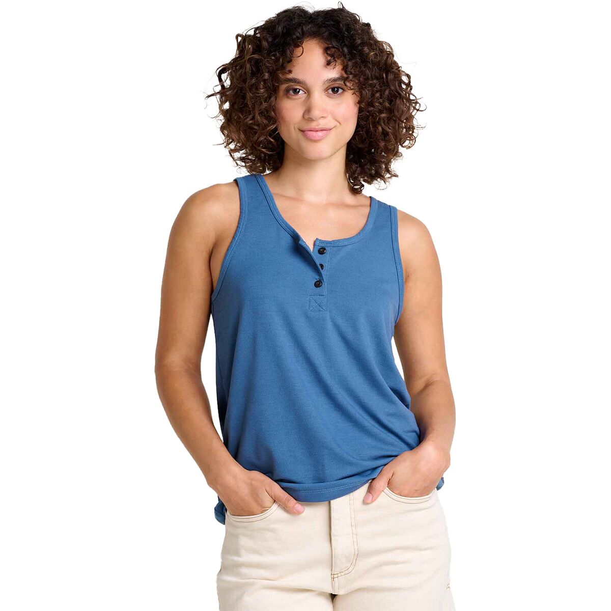 Toad&Co Toad&Co Piru Henley TankTop - Women's Pacific Blue, L