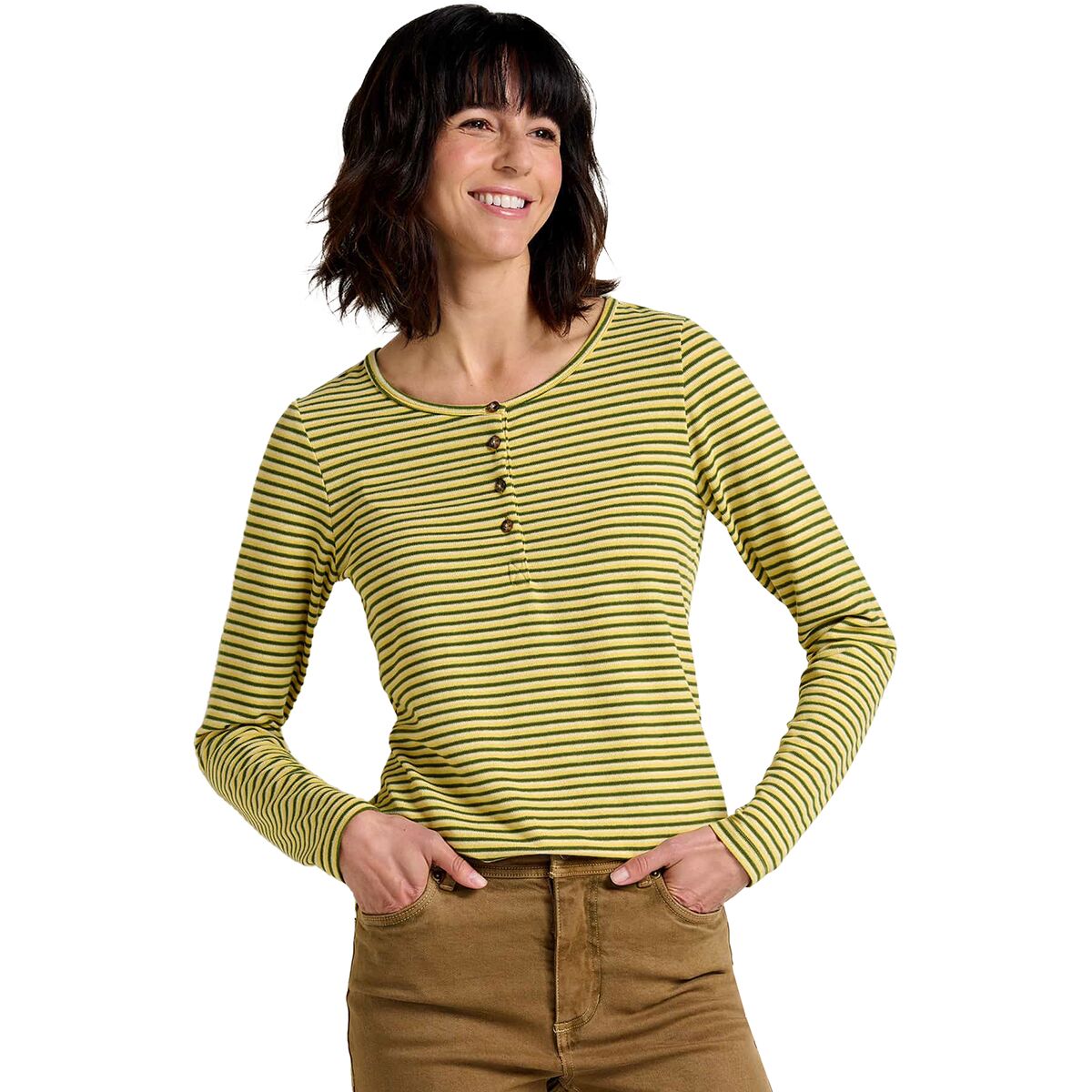 Toad&Co Toad&Co Piru Long-Sleeve Henley Shirt - Women's Pike Trio Stripe, M