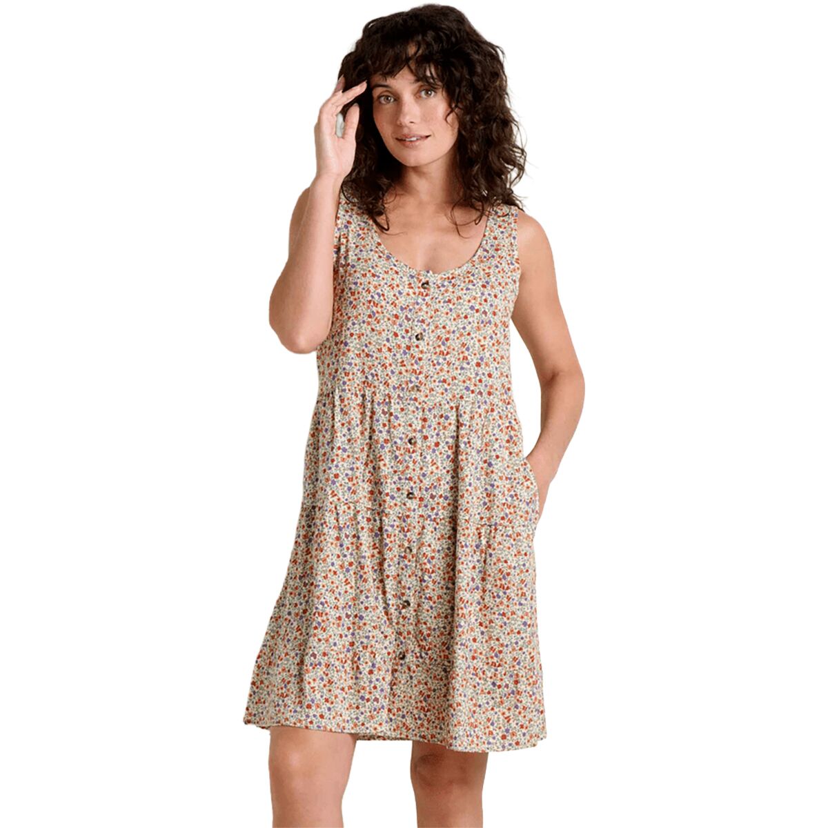 Toad&Co Toad&Co Manzana Tiered Sleeveless Dress - Women's Salt Print, M