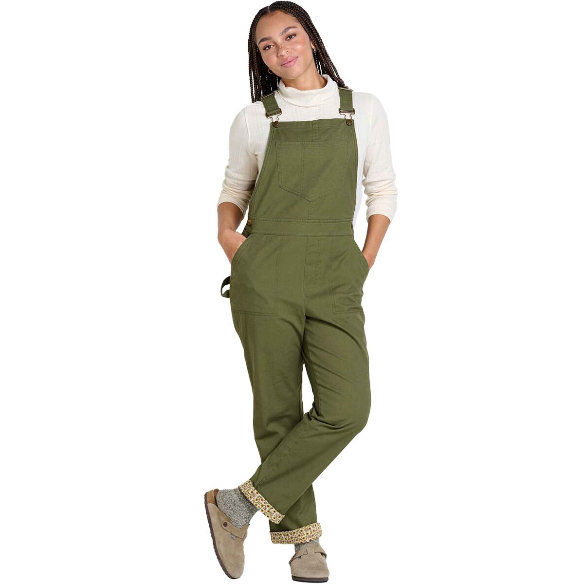 Toad&Co Toad&Co Bramble Flannel Lined Overall - Women's Olive, XL