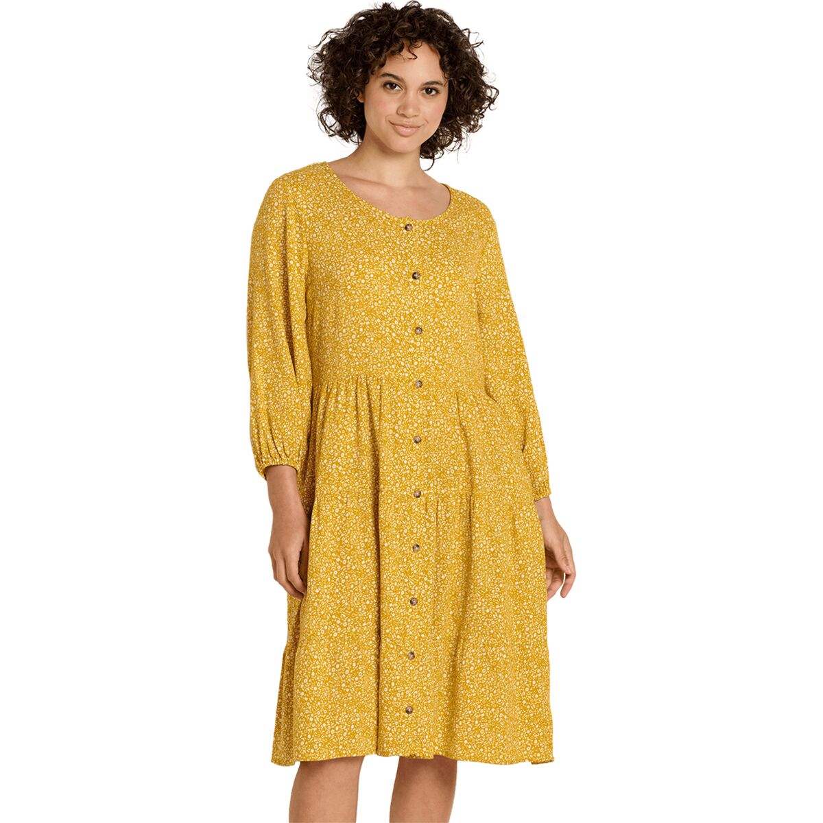 Toad&Co Toad&Co Manzana Tiered Long-Sleeve Dress - Women's Pike Ditsy Print, S