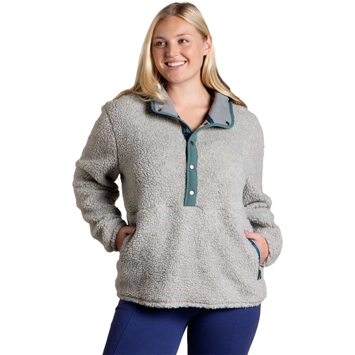 Toad&Co Sespe Sherpa Long-Sleeve Hoodie - Women's Light Heather Grey, L
