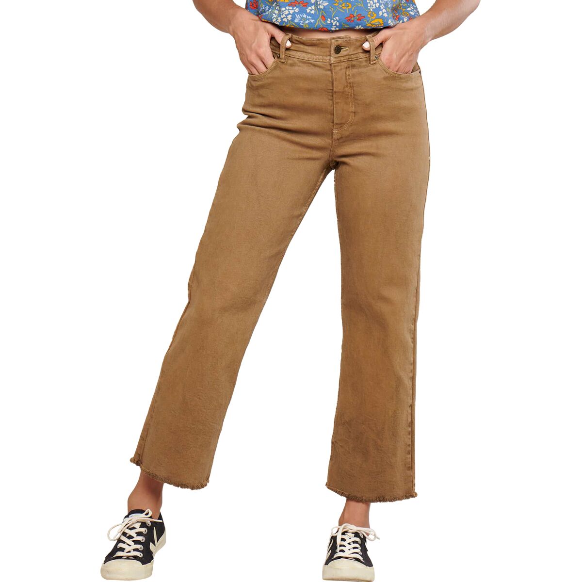 Image of Toad&Co Balsam Seeded Cutoff Pant - Women's Honey Brown, 4