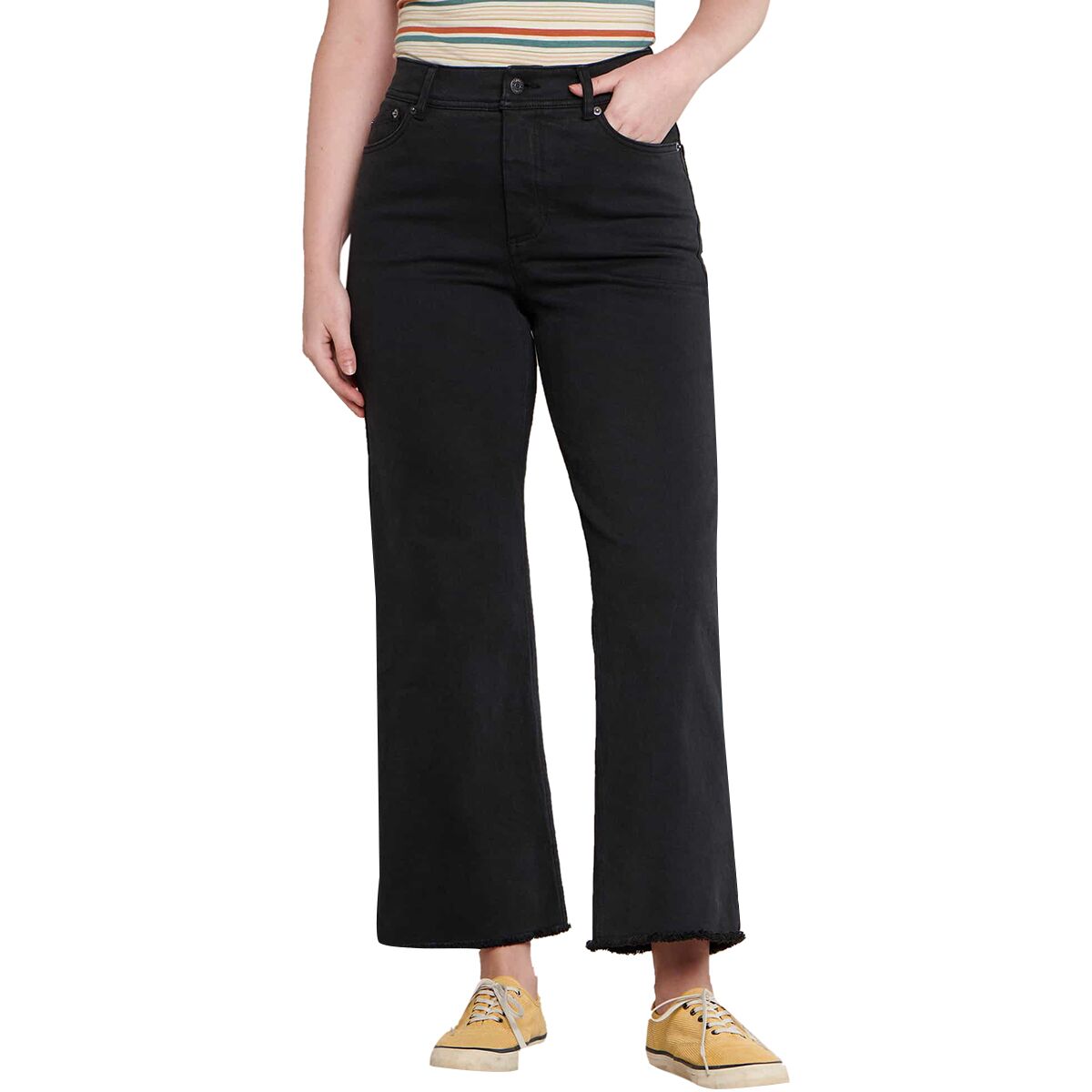 Image of Toad&Co Balsam Seeded Cutoff Pant - Women's Washed Black, 10