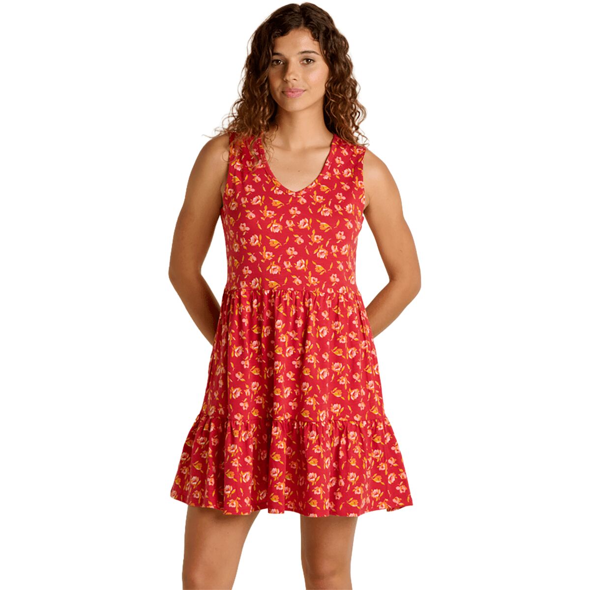 Image of Toad&Co Marley Tiered Dress - Women's Crabapple Print, L