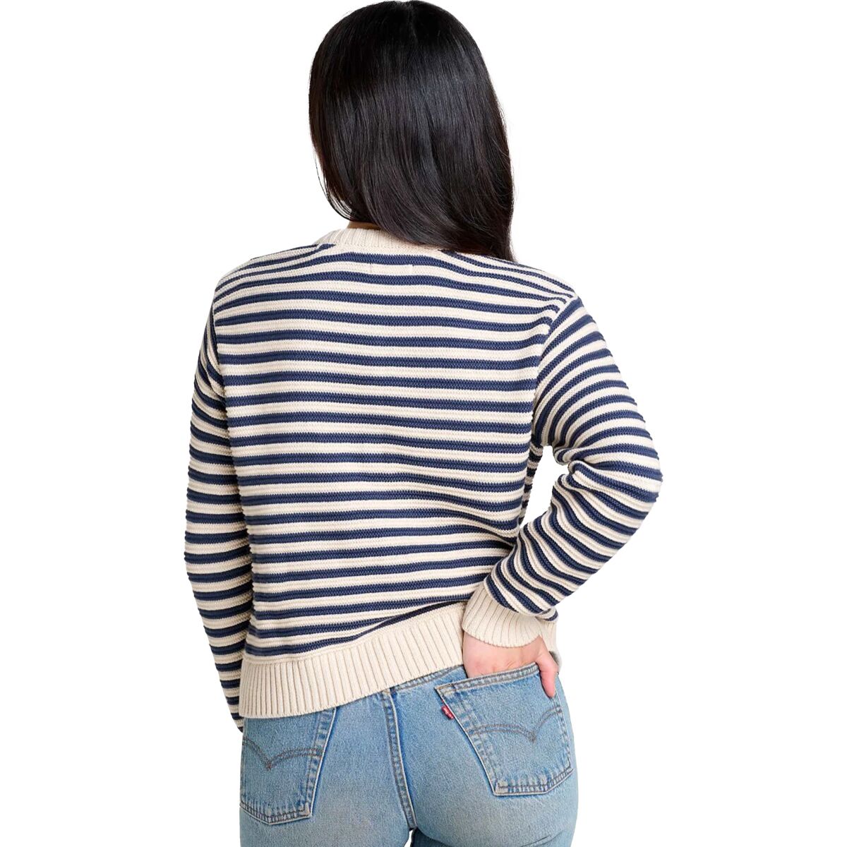 売れ筋商品|||ドード アンドコー ニット&セーター アウター レディース Bianca Crew Cardigan - Women's True Navy Stripe Bianca Organic Cotton Crewneck Cardigan | Toad&Co