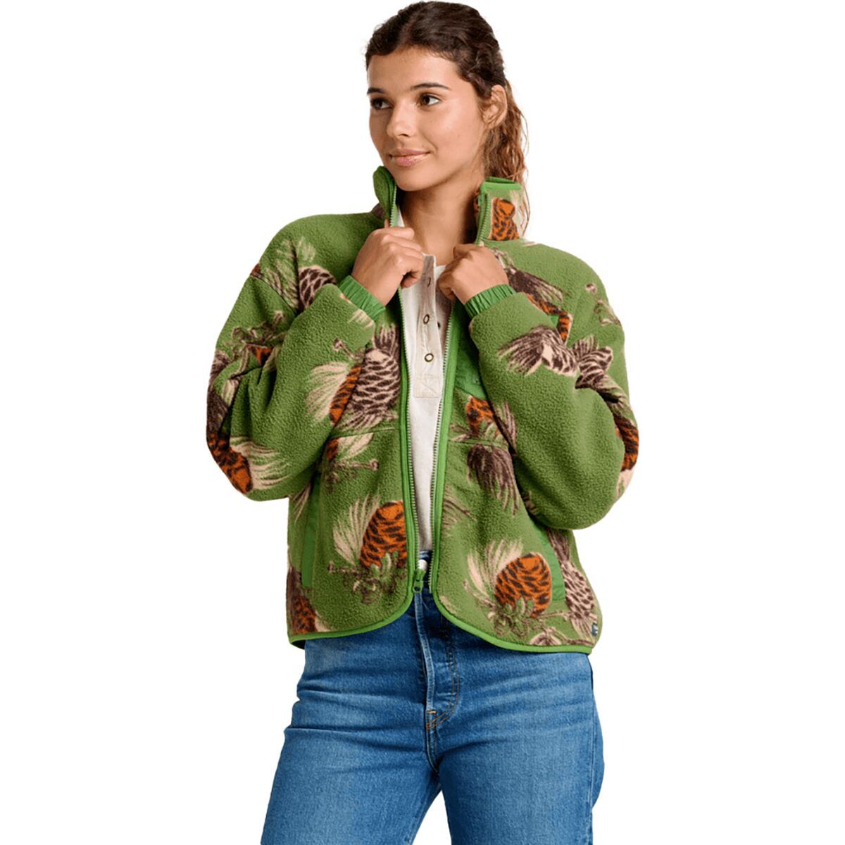 Image of Toad&Co Campo Fleece Jacket - Women's Artichoke Pinecone Print, M