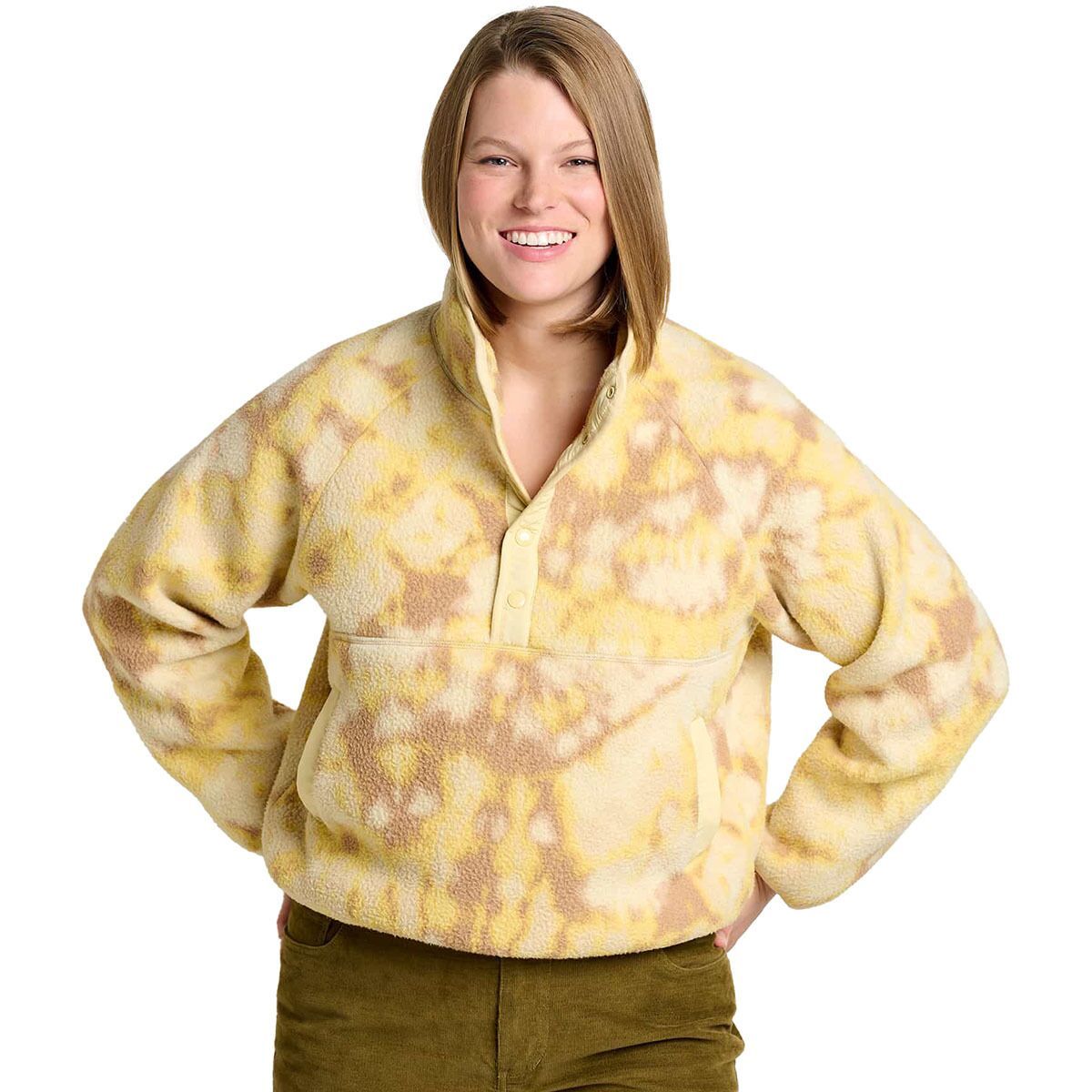 Toad&Co Campo Fleece Pullover - Women's Barley Tie Dye Print, S