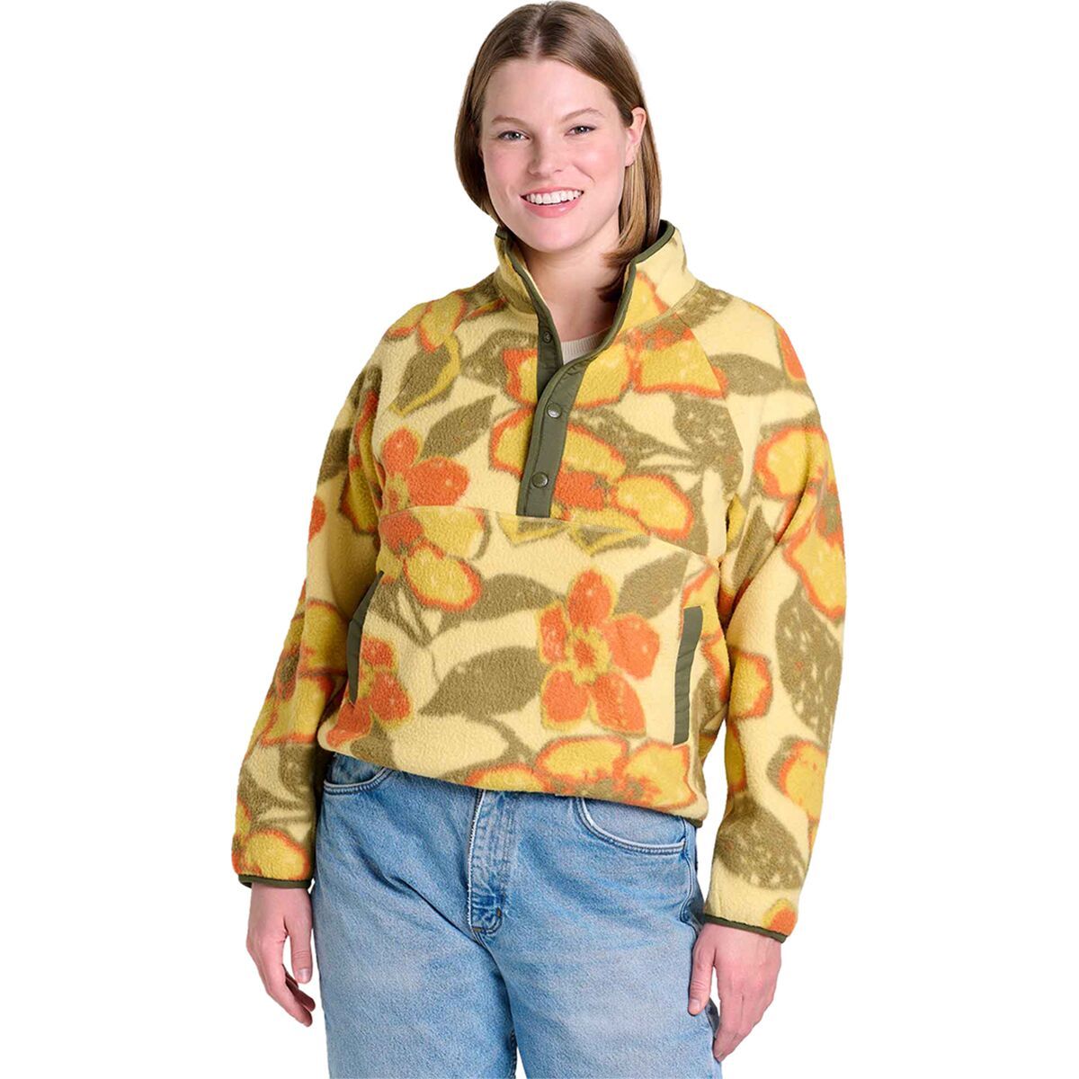 Image of Toad&Co Campo Fleece Pullover - Women's Rattan Floral Print, XS