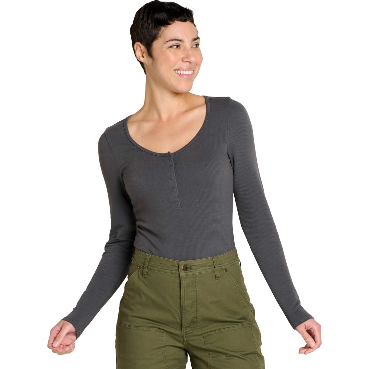 Image of Toad&Co Ponderosa Long-Sleeve Bodysuit - Women's Soot, L