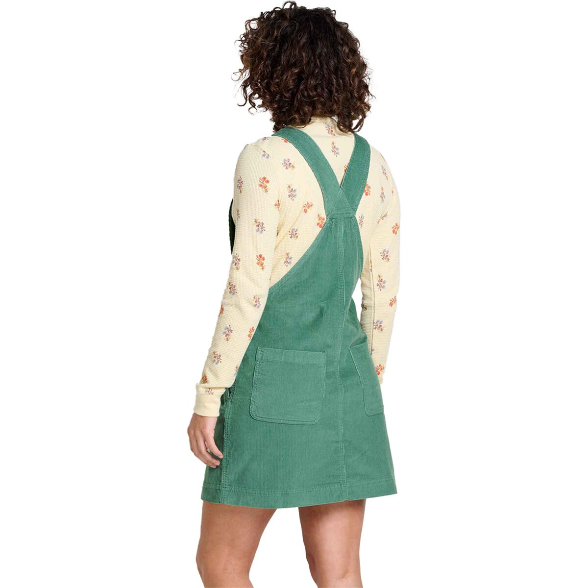 green corduroy jumper dress KJP Women's American Retriever Embroidered Corduroy Jumper Dress Kiel James Patrick