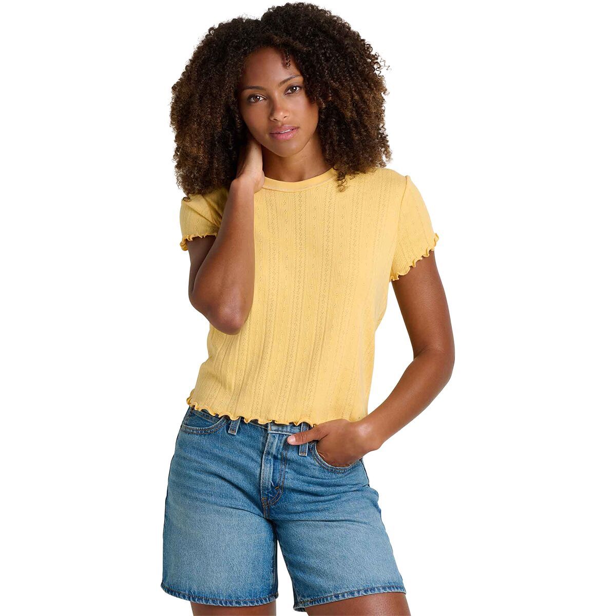 Image of Toad&Co Foothill Pointelle Baby T-Shirt - Women's Toucan, XS