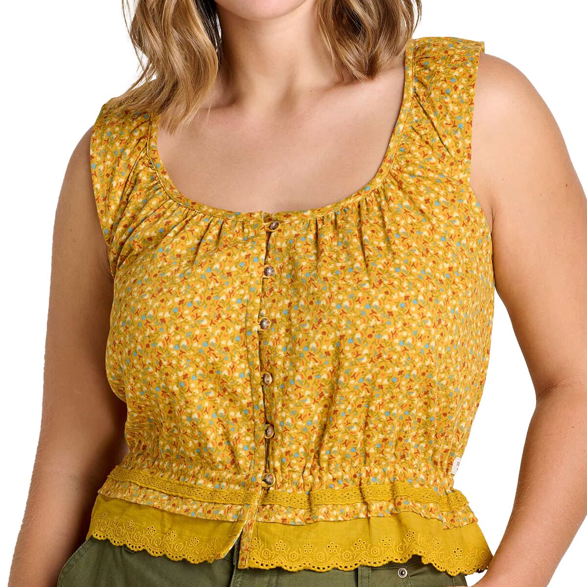 売れ筋商品|||ドード アンドコー カットソー トップス レディース Manzana Ruffle Tank Top - Women's Starshine Print Toad&Co Manzana Ruffle Tank Top - Women's - Clothing