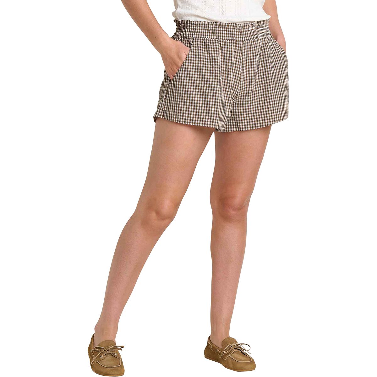 Image of Toad&Co Sunkissed Pull-On Short II - Women's Almond Pattern Texture, XL
