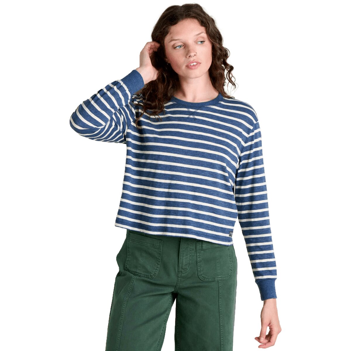 Image of Toad&Co Boundless Jersey Long-Sleeve T-Shirt - Women's Canal Pattern, M