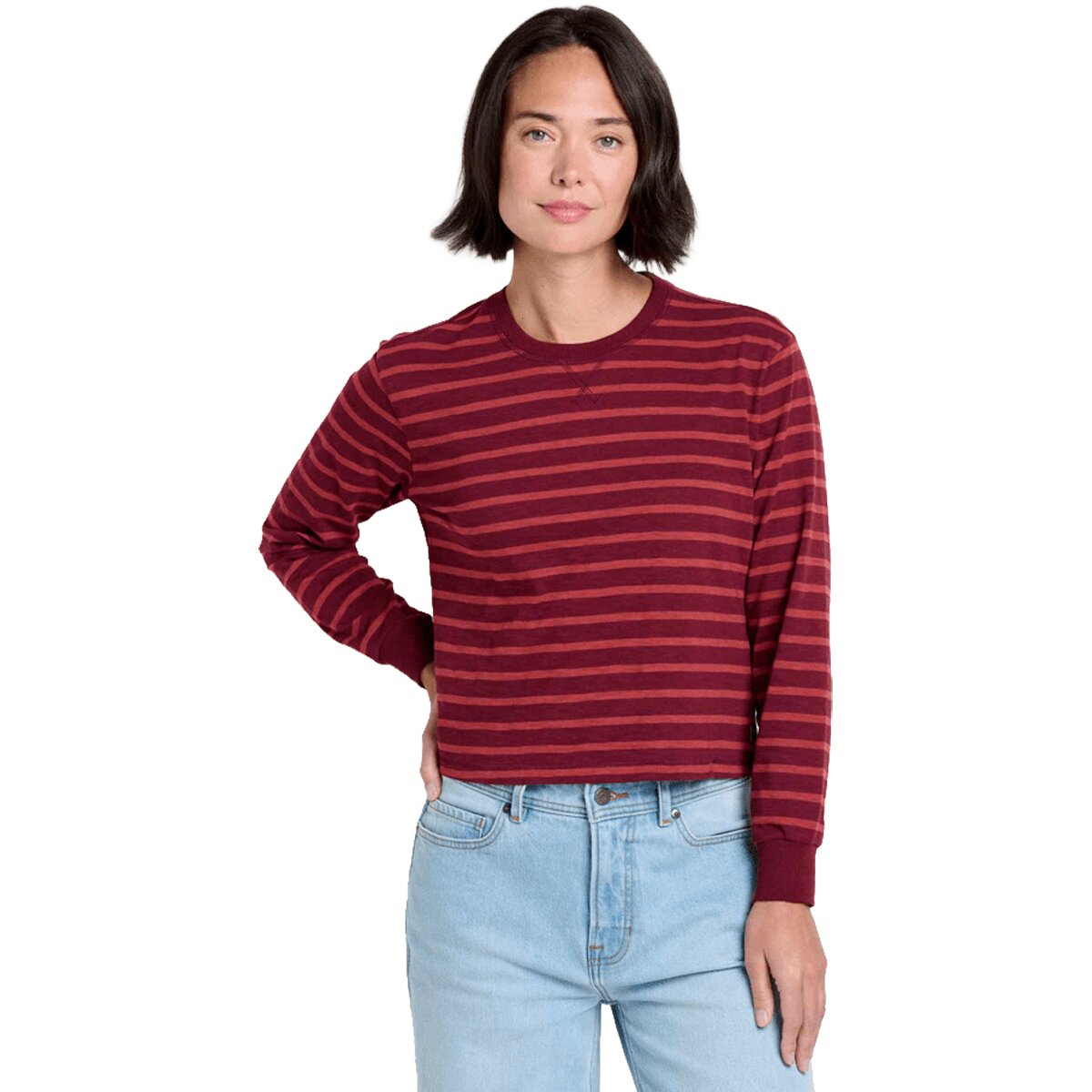 Image of Toad&Co Boundless Jersey Long-Sleeve T-Shirt - Women's Port Pattern, L