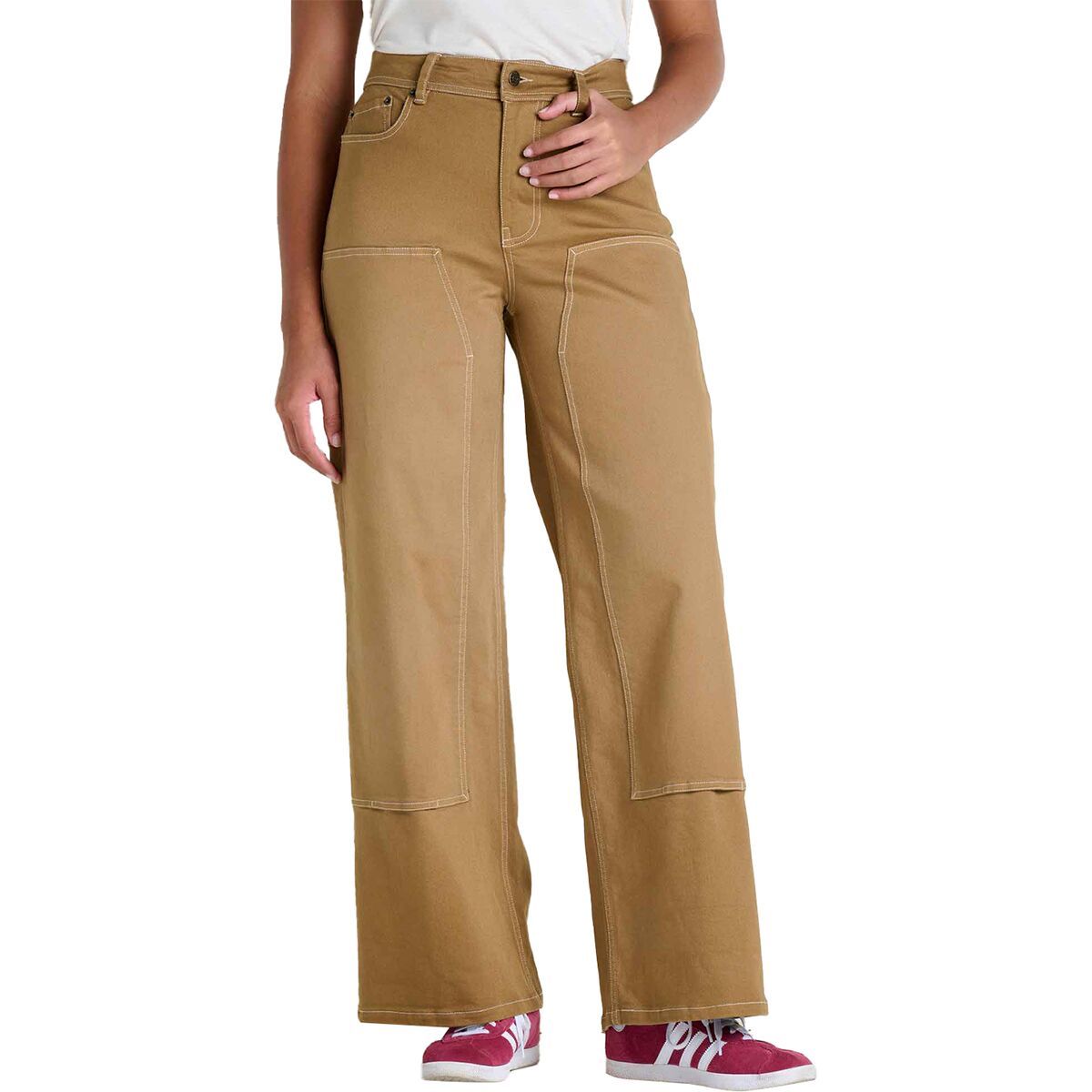 Image of Toad&Co Balsam Wide Leg Utility Pant - Women's Honey Brown, 2