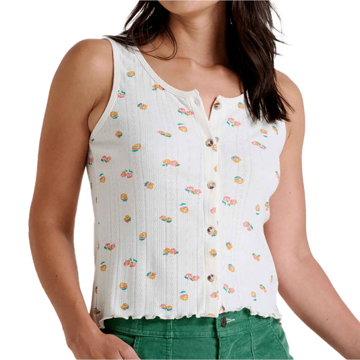 Toad&Co Foothill Pointelle Button Tank - Women's - Clothing