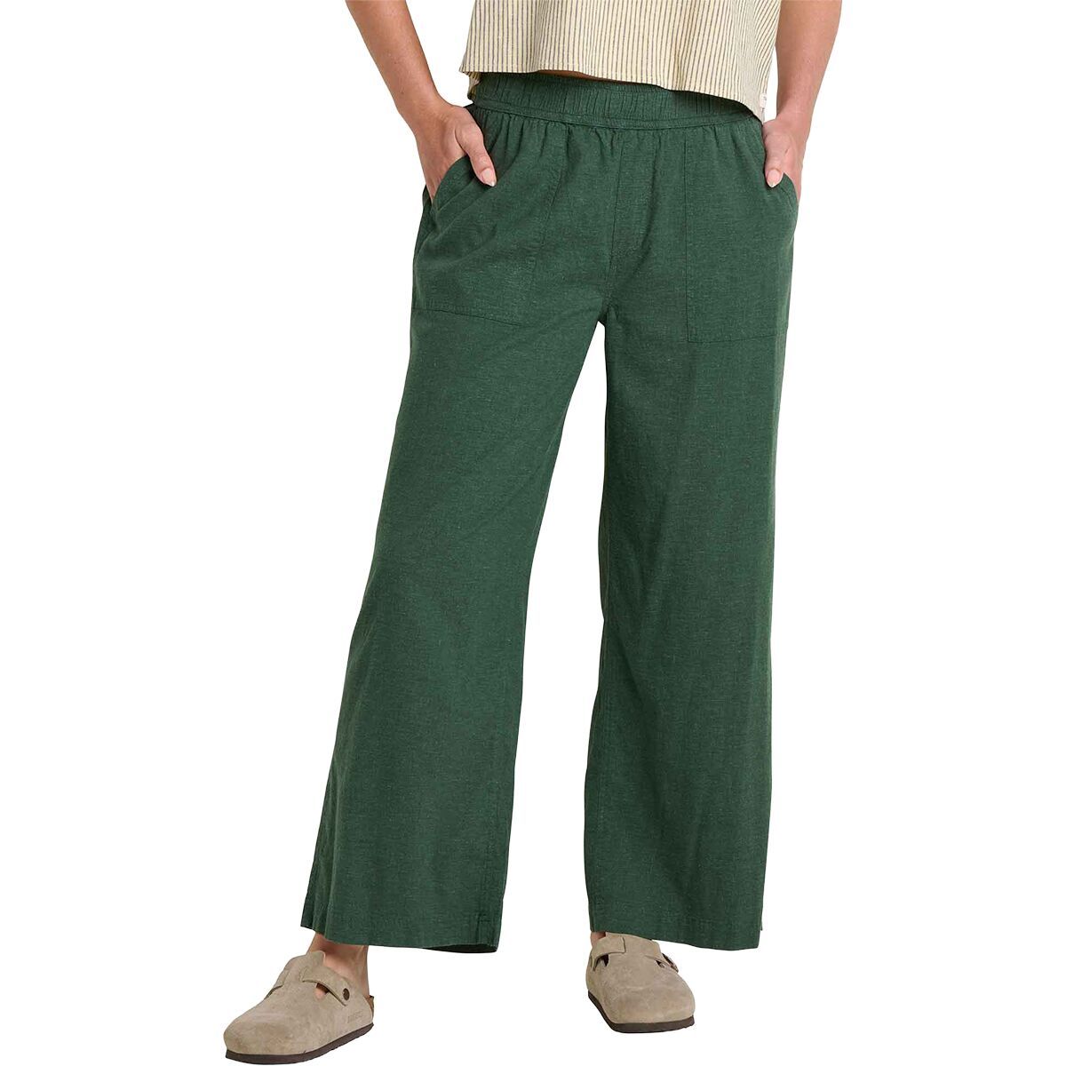 Image of Toad&Co Taj Hemp Wide Leg Pant - Women's Cilantro, L