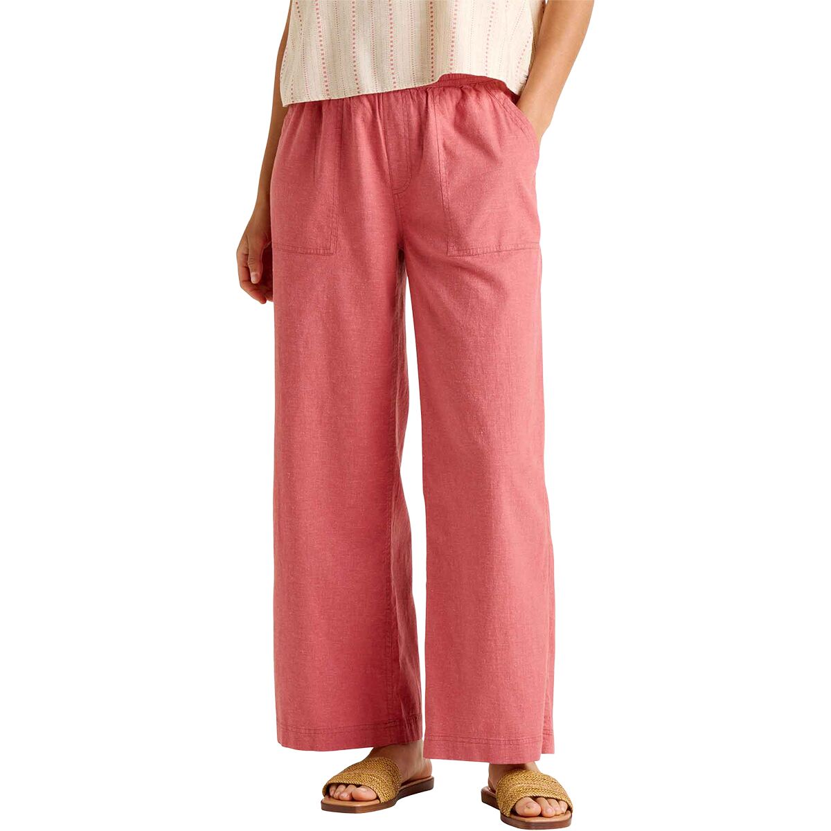 Image of Toad&Co Taj Hemp Wide Leg Pant - Women's Dusty Cedar, L