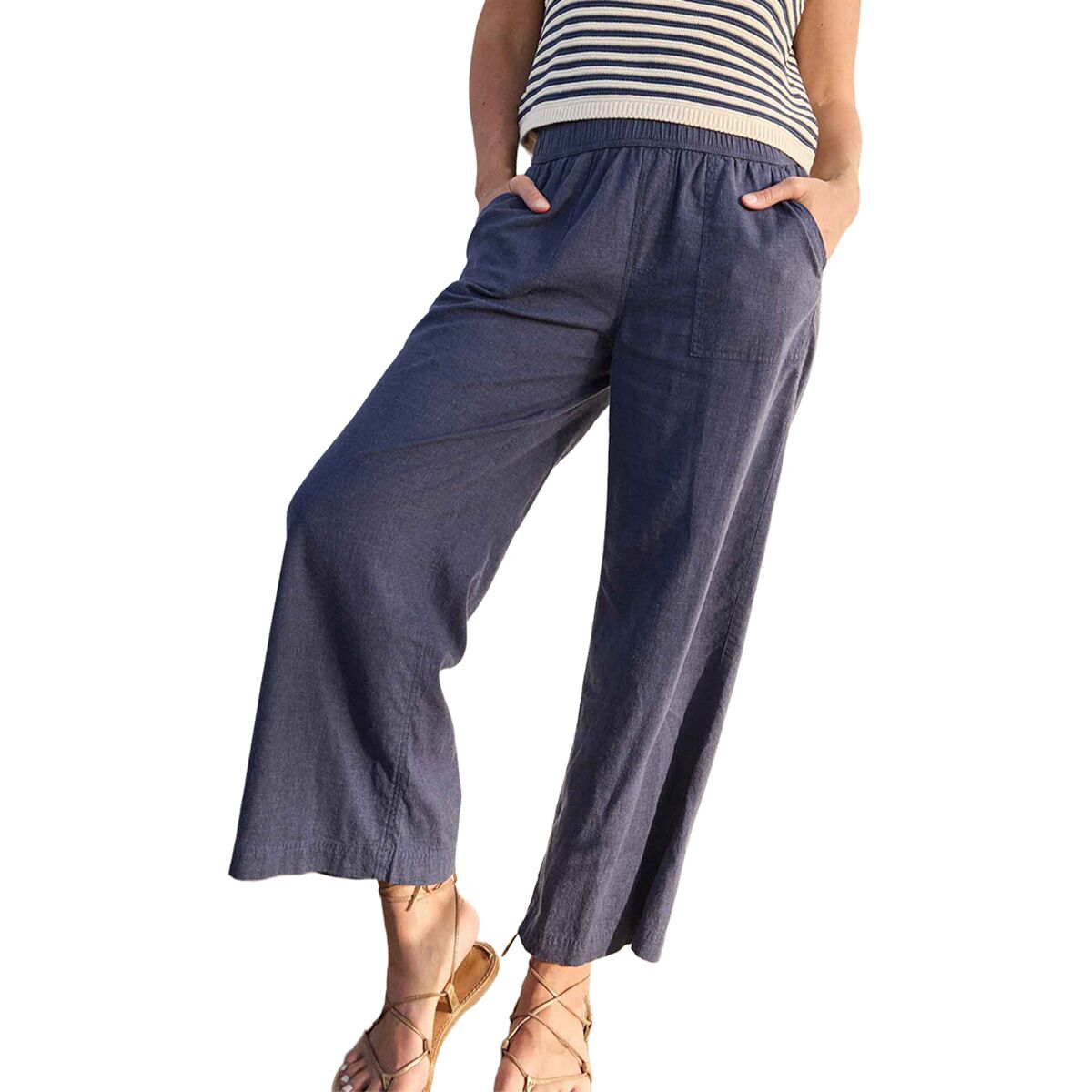 Image of Toad&Co Taj Hemp Wide Leg Pant - Women's True Navy, XL