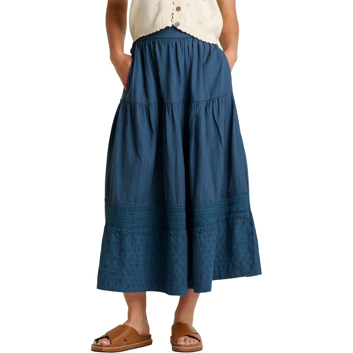 Image of Toad&Co Airscape Midi Skirt - Women's Midnight Dobby, S