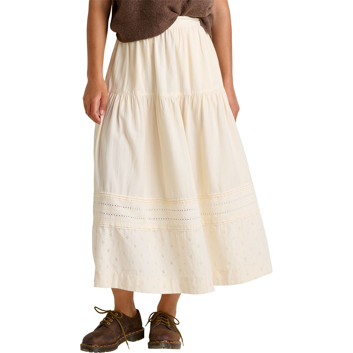Image of Toad&Co Airscape Midi Skirt - Women's Salt Dobby, XL