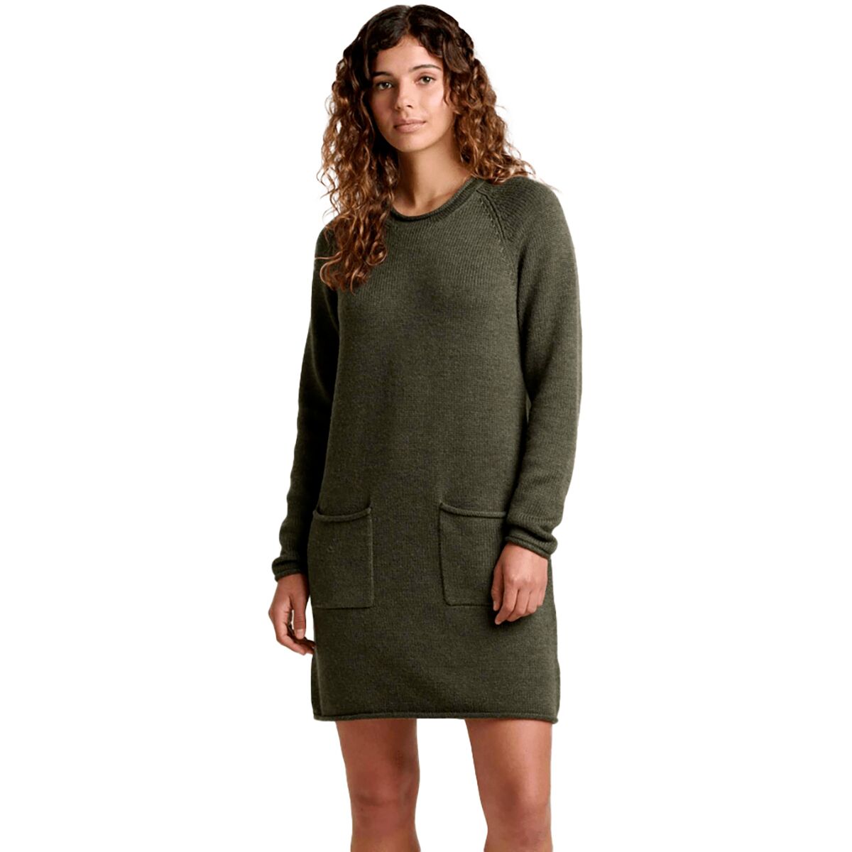 olive green t shirt dress FITTED T-SHIRT DRESS