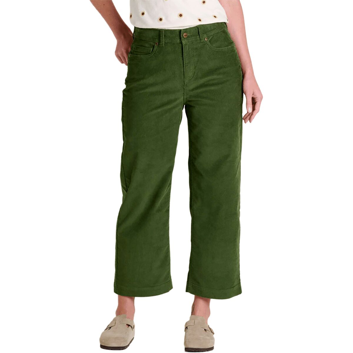 Image of Toad&Co Coaster Cord Wide Leg Crop Pant - Women's Epidote, 6