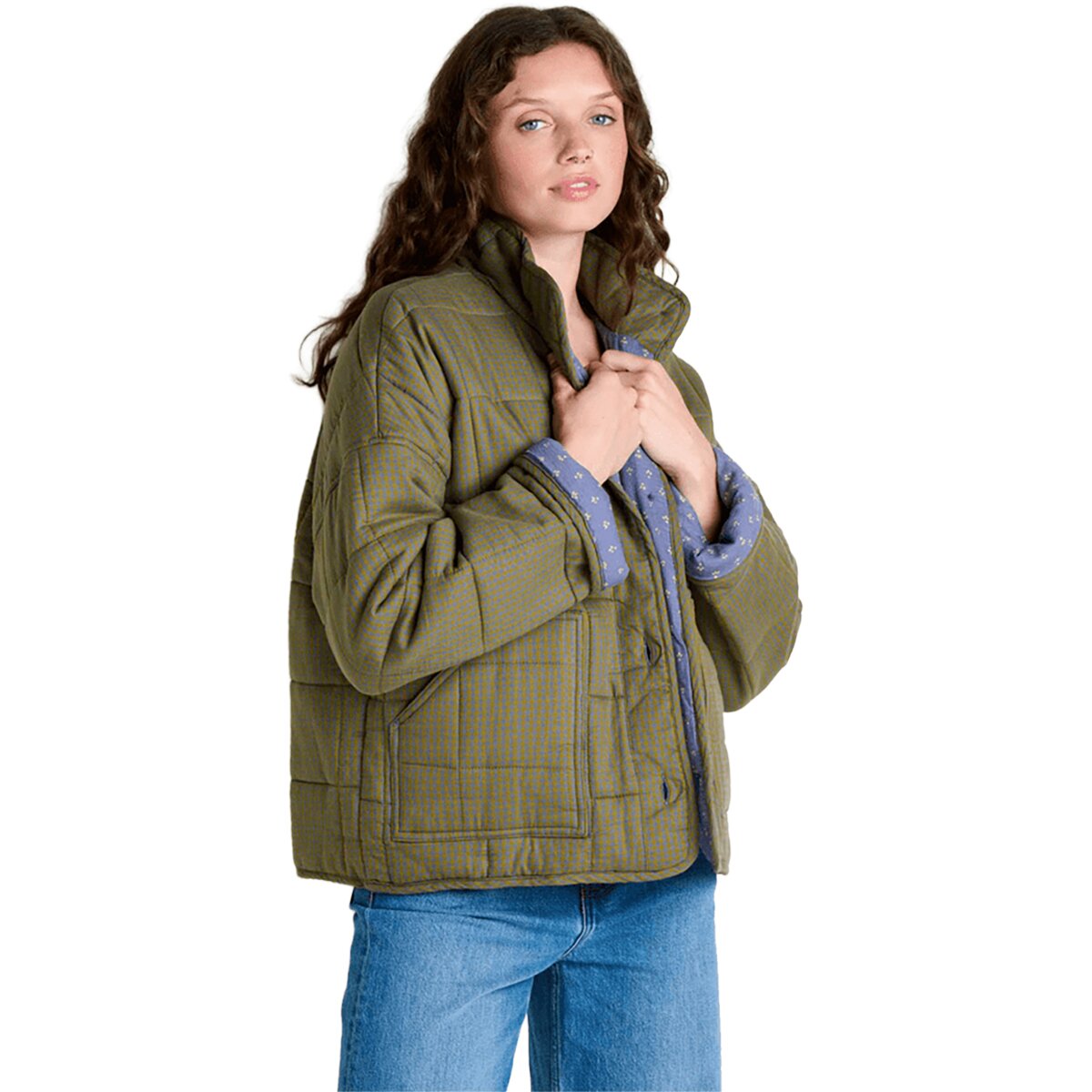 Image of Toad&Co Manzana Quilted Jacket - Women's Green Moss Pattern, XL