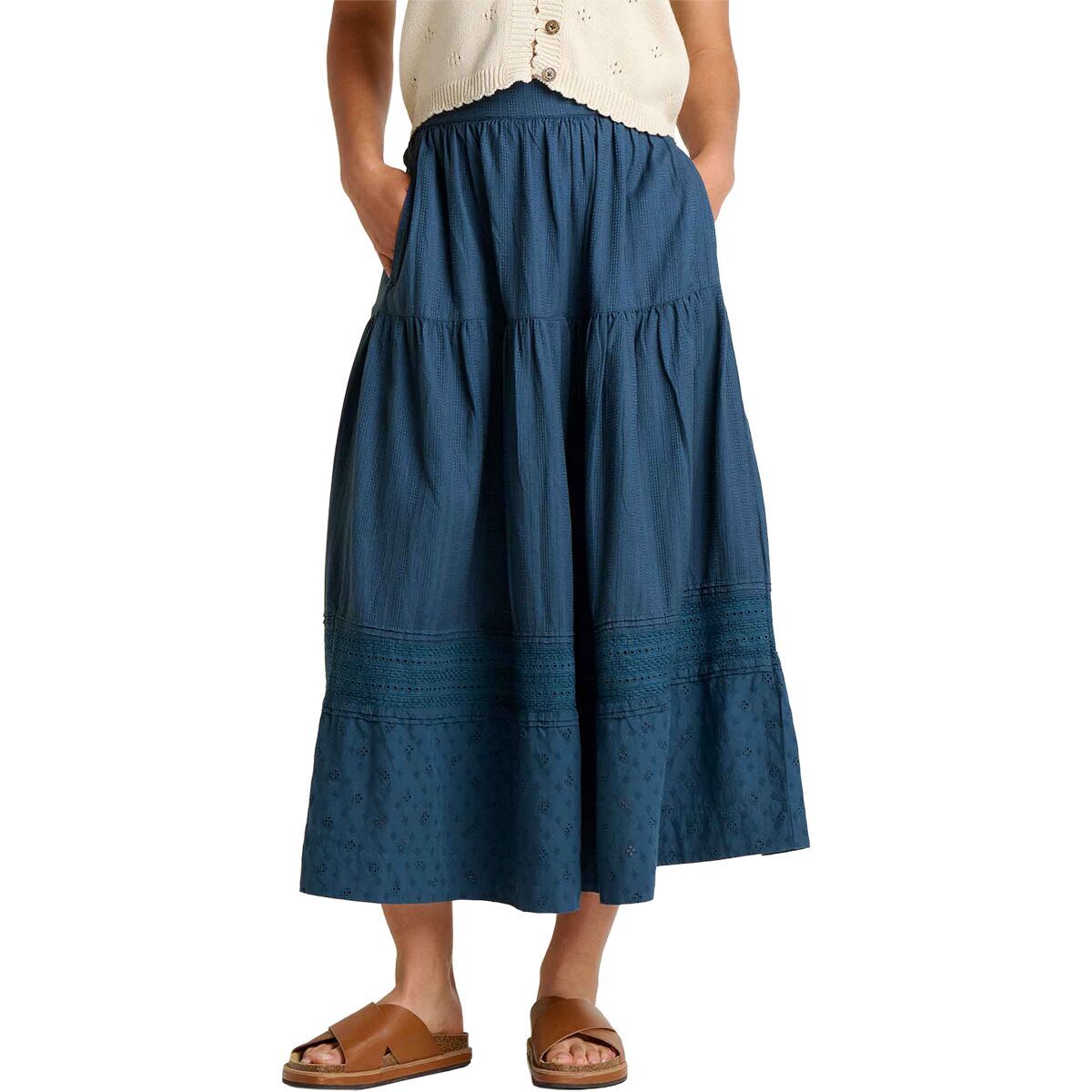 Image of Toad&Co Airscape Tank Midi Dress - Women's Midnight Dobby, XS