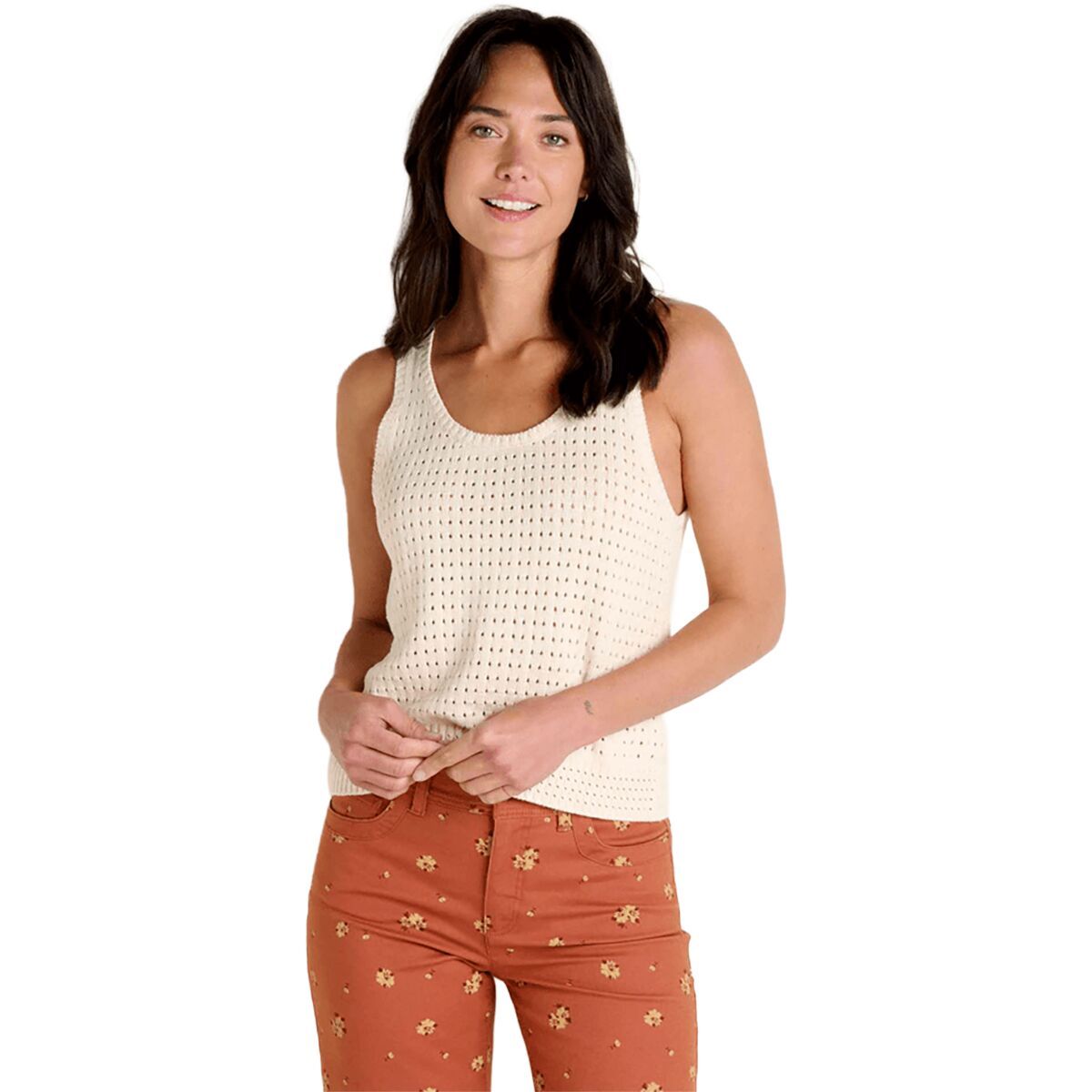 Image of Toad&Co Bianca Pointelle Tank Top - Women's Salt, L