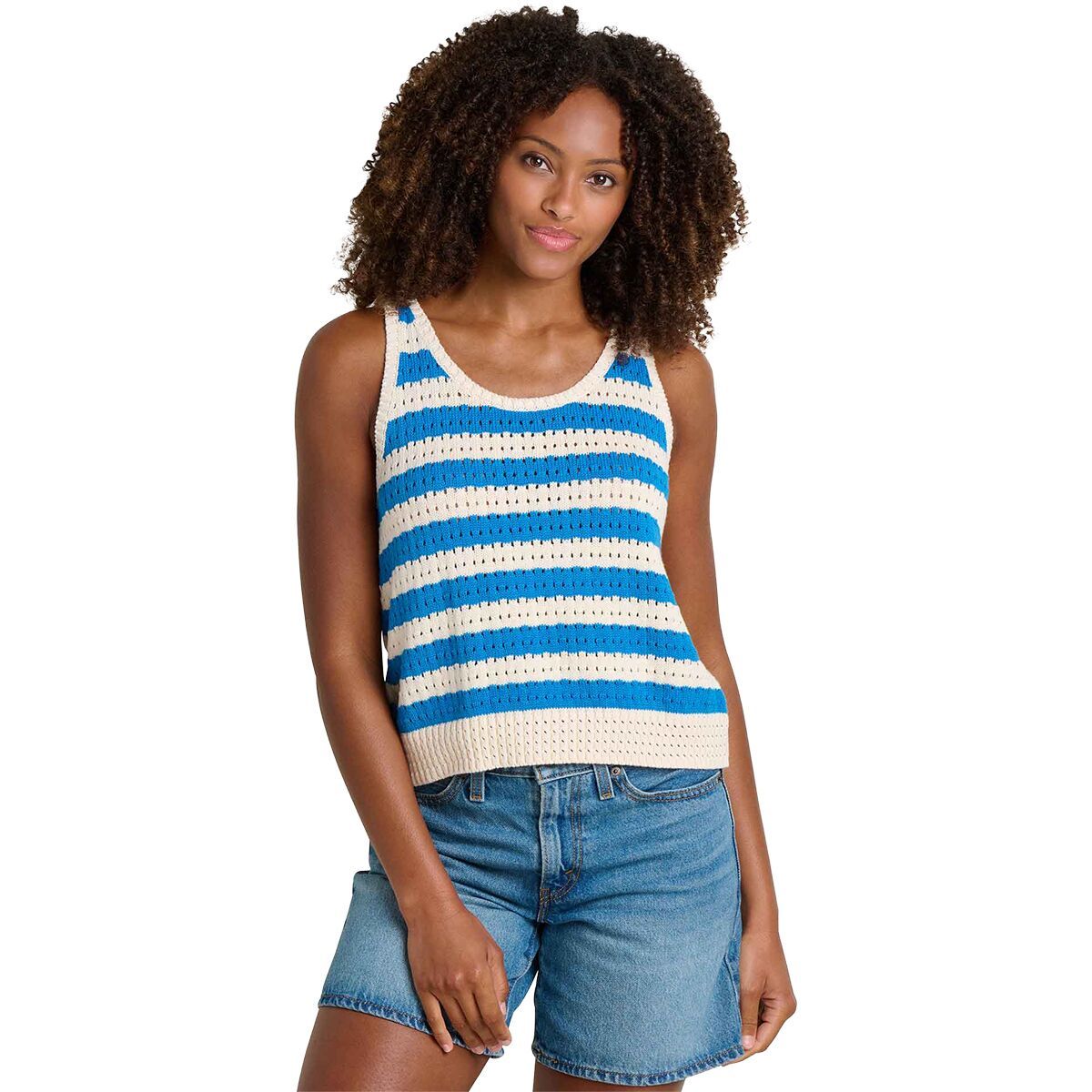 Image of Toad&Co Bianca Pointelle Tank Top - Women's Salt Pattern, M