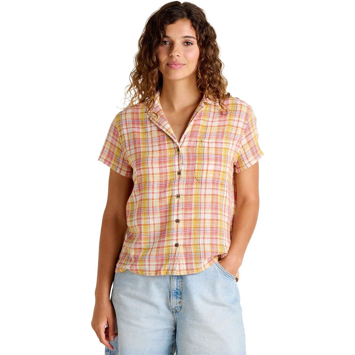 Image of Toad&Co Camp Cove Shirt - Women's Gold Pattern, XS