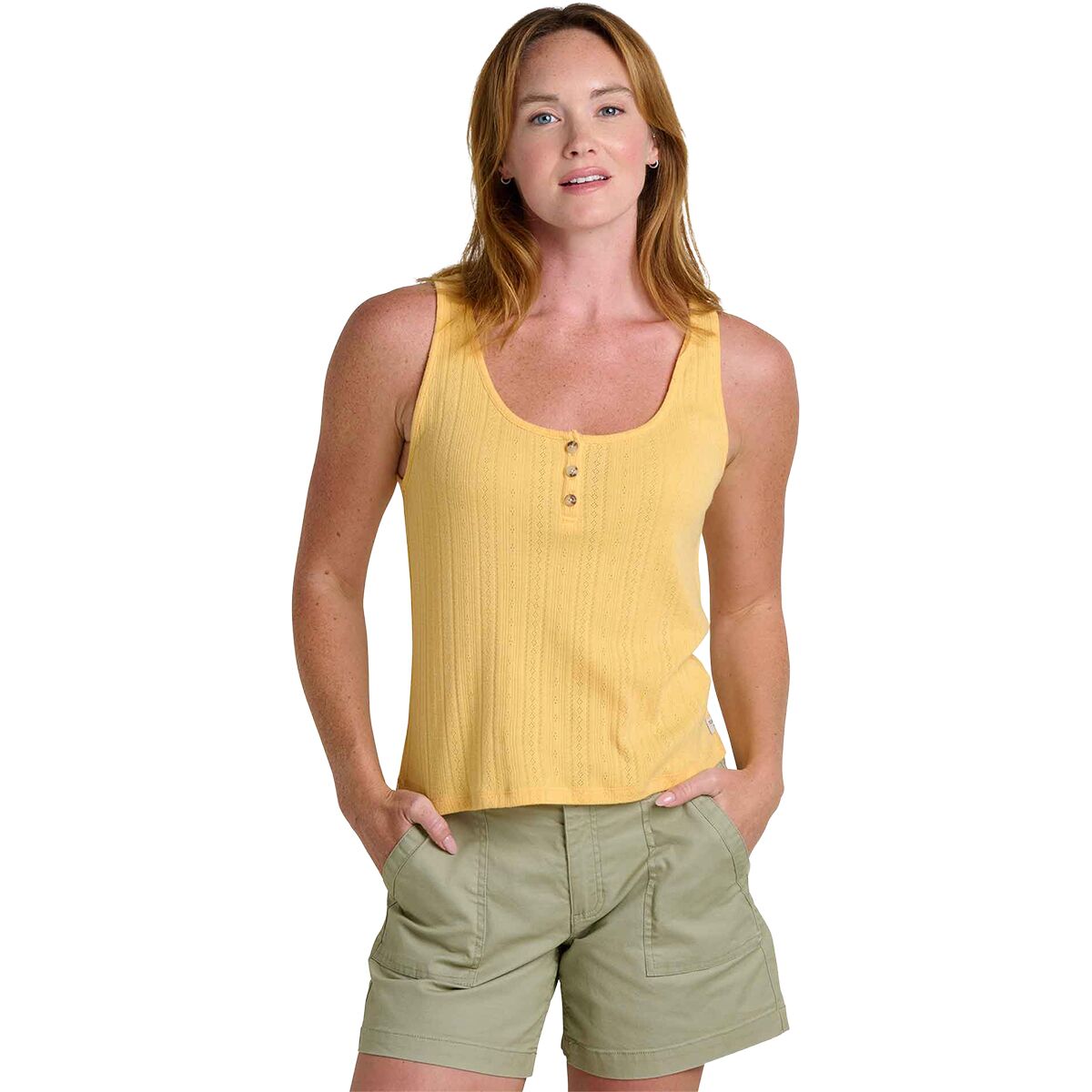 Image of Toad&Co Foothill Pointelle Henley Tank Top - Women's Toucan, S
