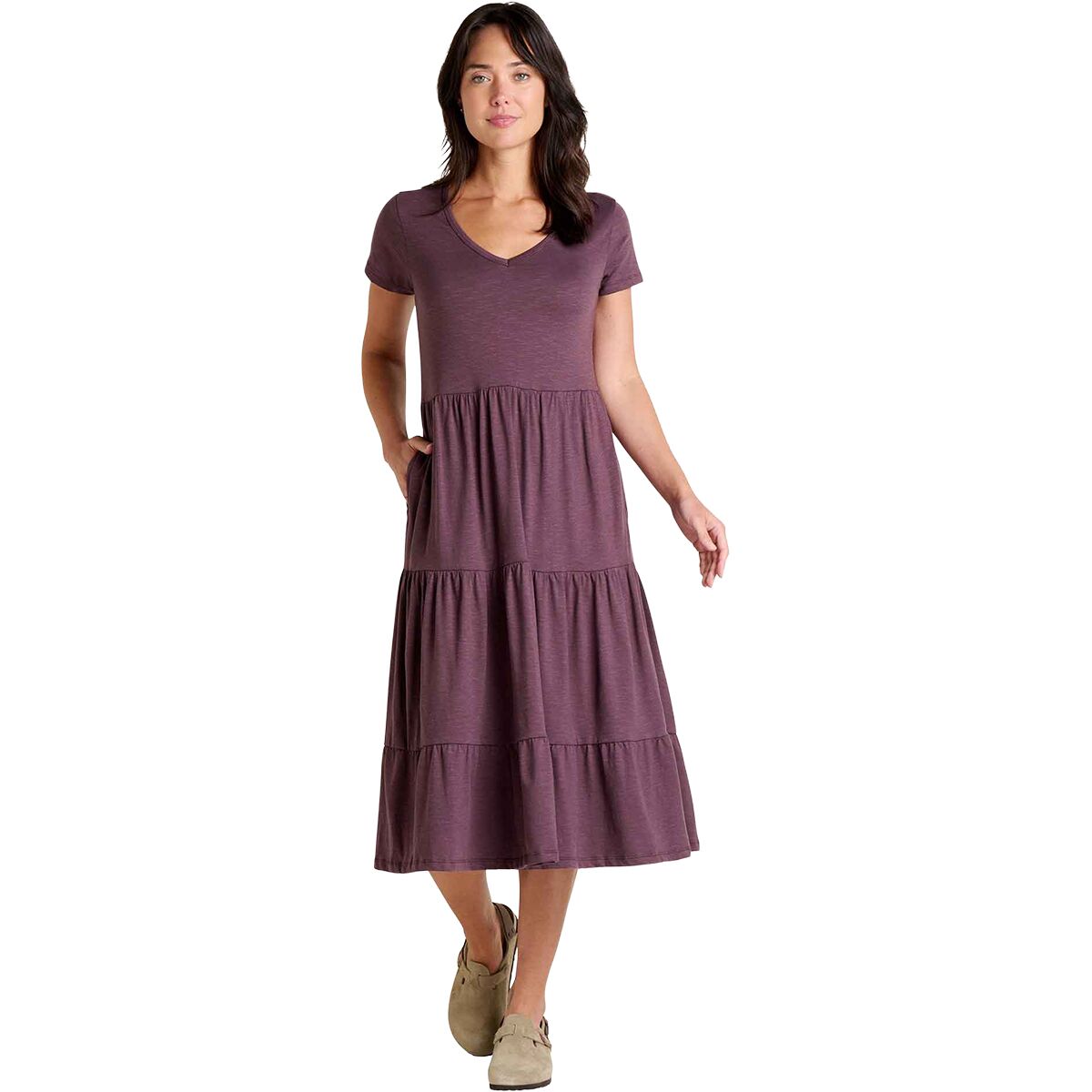 Toad&Co Toad&Co Marley Tiered Midi Dress - Women's Raisin, S