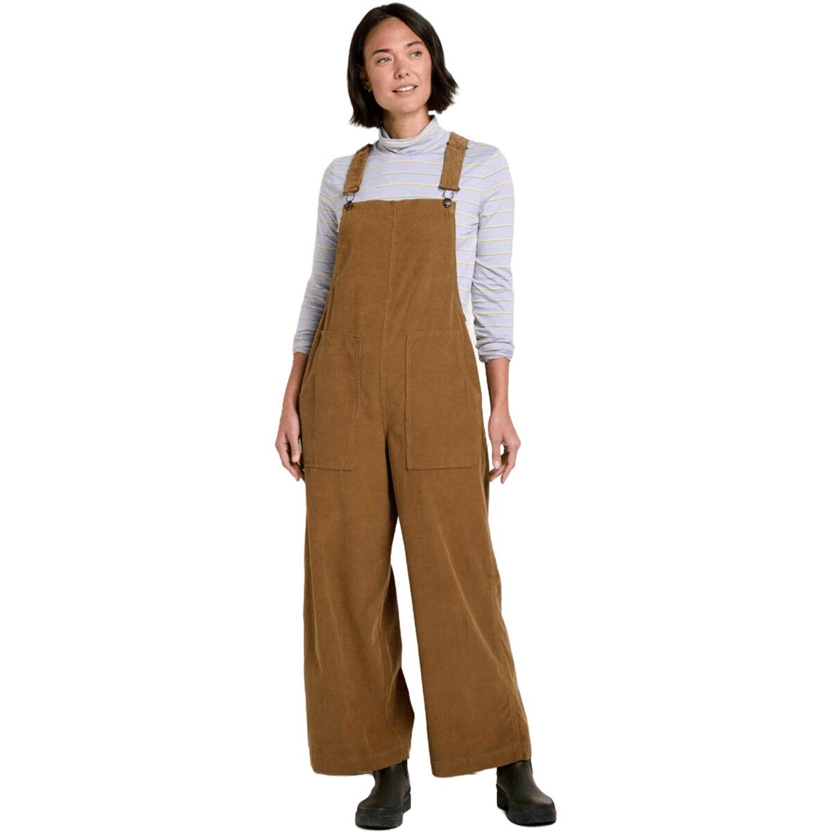 Image of Toad&Co Cattail Cord Wide Leg Overall - Women's Honey Brown, L