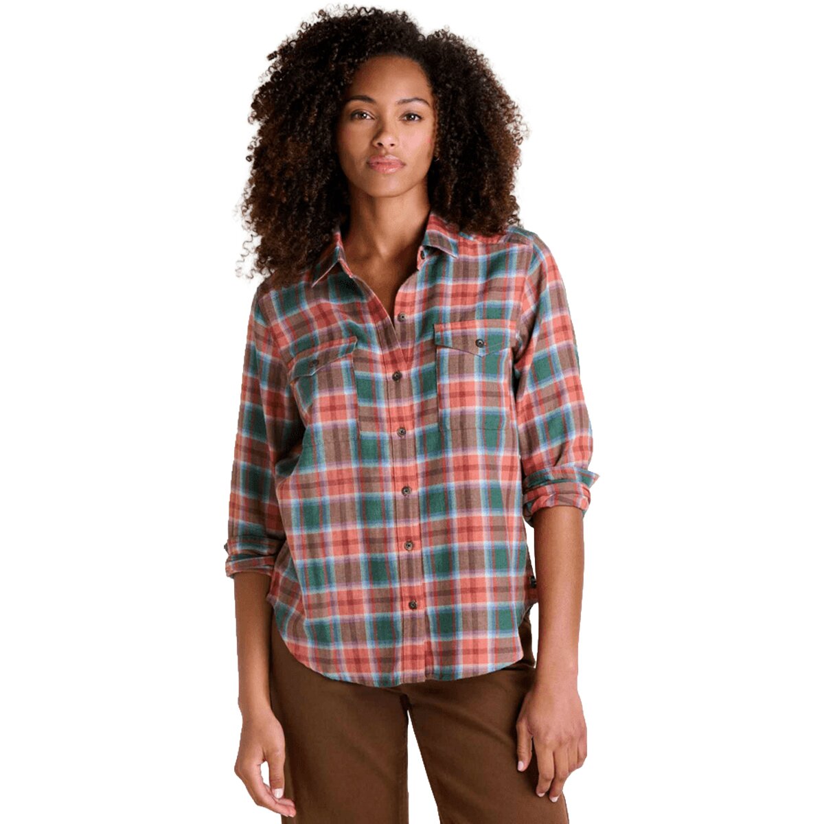 Image of Toad&Co Re-Form Long-Sleeve Shirt - Women's Clay Pattern, S