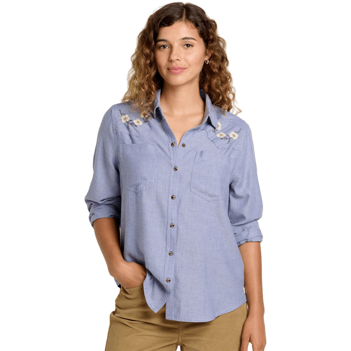 Image of Toad&Co Re-Form Western Long-Sleeve Shirt - Women's Dew Embroidery, L
