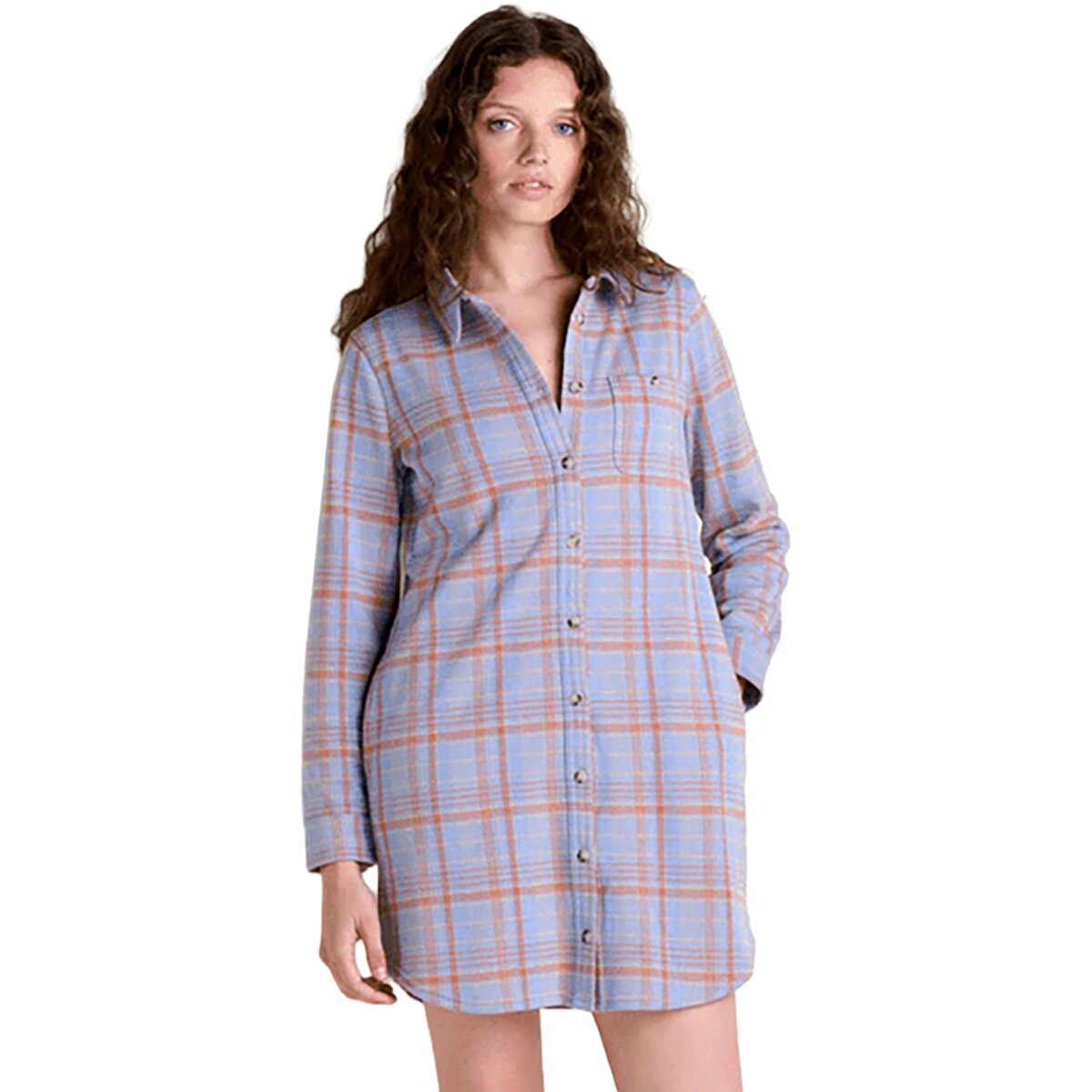 Image of Toad&Co Shadowbrook Long-Sleeve Dress - Women's Rain Pattern, L